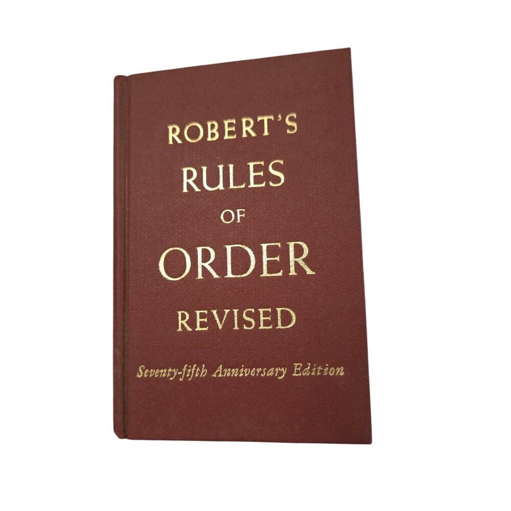 Vintage 1951 Roberts Rules of Order Revised Hardcover 75th Anniversary